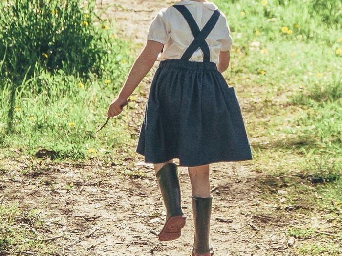 Denim Skirt with braces