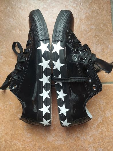 Converse x Miley Cyrus Chuck Taylor All Star Low Patent Stars Black  UK 6