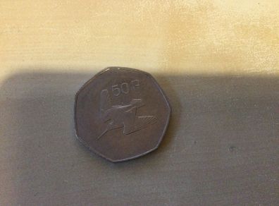 Irish 50p coin 1998