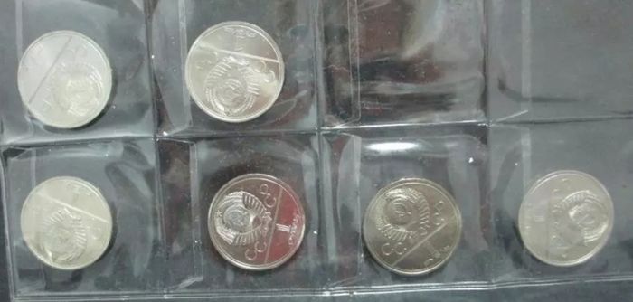 6 coins USSR 1980 Olympic 1 Ruble full set UNC