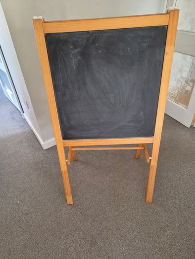Childrens double-sided easel - whiteboard and blackboard