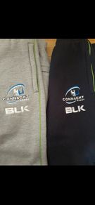 Kids BLK Connacht rugby fleece pants 6 - 7 yrs