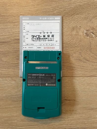 Nintendo Gameboy Color CGB-001 Color Boxed and Manual + Flash Card 4GB
