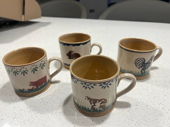 Nicolas Moss pottery tea mugs