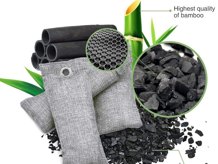 6 Pack Bamboo Charcoal Air Purifier Bags Odor Absorber Odor Absorber Natural Car Air Freshener Odor Eliminators for Home Pets
