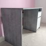 Grey and white desk Image 2