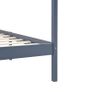 Canopy Bed Frame Grey Solid Pine Wood 140x200 cm Image 5
