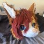 Fursuit head- posable ears and neck fur Image 3