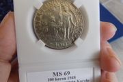 Czechoslovakia 1948 100 silver Korun.600th Anniversary of Charles University.