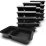 NEW SALE | [10 Pack, 32oz] 2 Compartment Plastic Meal Prep Containers - Reusable BPA Free Food Containers Image 4