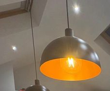 Ikea Dyvika Ceiling Lampshade Black bronze Metallic Domed sunneby cord