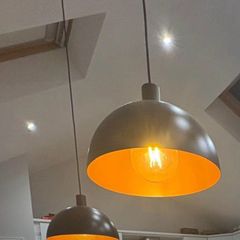 Ikea Dyvika Ceiling Lampshade Black bronze Metallic Domed sunneby cord