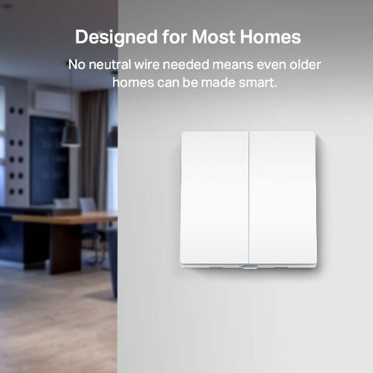 Smart Light Switch, 2-Gang 1-Way