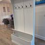 White hall stand with storage bench Image 2