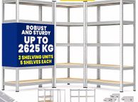 main image for ad Set of 3 Heavy Duty Corner Shelving Units 2625kg Capacity