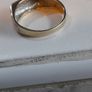 9ct white and yellow gold ring hallmarked 375 size 9 Image 7
