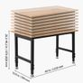 Heavy Duty Adjustable Workbench 680 kg Capacity Oak Wood Top Workbench with 67-102 cm Height Adjustment Image 8