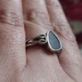 Vintage 925 sterling silver ring with a brown stone. Image 4