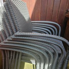 Stacking Rattan Garden Chairs