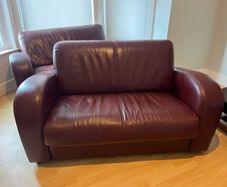 leather two seater sofa