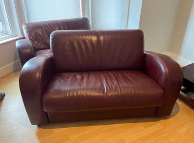 leather two seater sofa