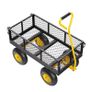 Steel Garden Cart 500lb Capacity Heavy Duty Yard Wagon Cart 10in Tires Image 7