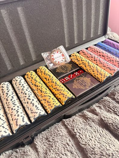 Full Poker Chip Set in display case
