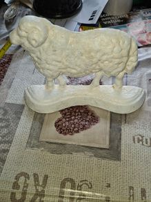 Beautiful Old Cast Iron Sheep Door Stopper Postage Available