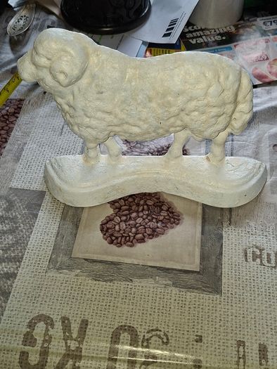 Beautiful Old Cast Iron Sheep Door Stopper Postage Available