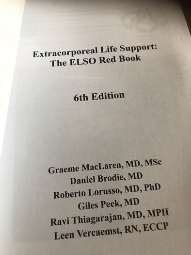 ELSO extracorporeal life support 6th edition the ELSO Red book
