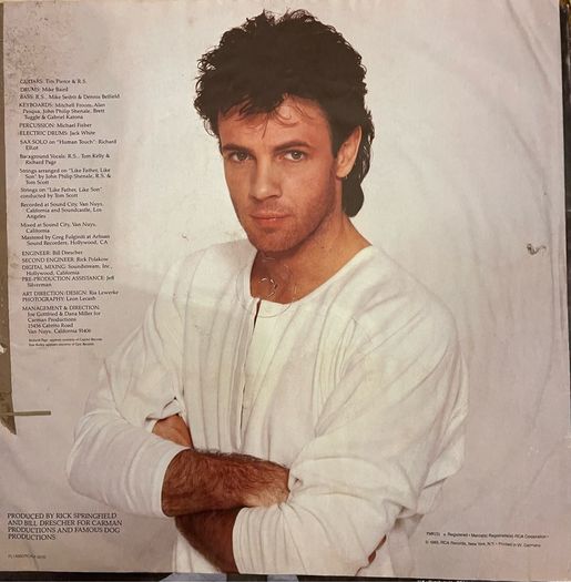 Rick Springfield. Living in Oz. Original 1984 release in vg condition