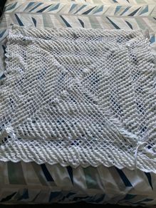White crochet blanket