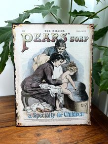 Retro Pears' Soap tin sign wall decor