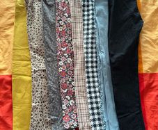 Bundle of 8 pairs of leggings for a girl, size 122cm (6-7 years)