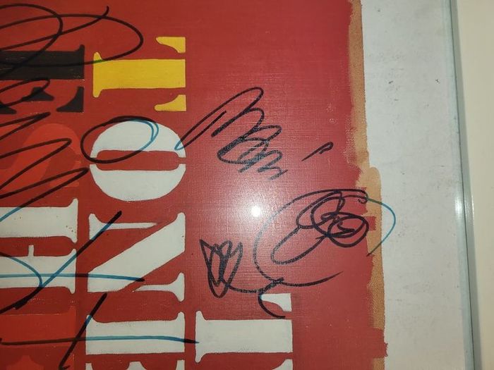 Fully signed Stone Roses Heaton Park hand numbered limited edition screen print 133/500