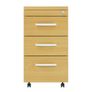 3 Drawer Desks High Pedestal Drawer 800mm Deep Beech Image 2