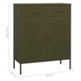Storage Cabinet Navy Blue 80x35x101.5 cm Steel Image 4