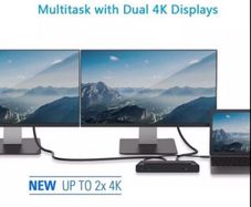 Wavlink WL-UG69PD2 USB-C Dual HDMI or DisplayPort Display 4K@60Hz 13-in-1 Universal Docking Station with 100W Power supply Apple dell