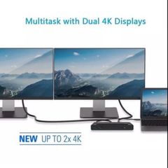 Wavlink WL-UG69PD2 USB-C Dual HDMI or DisplayPort Display 4K@60Hz 13-in-1 Universal Docking Station with 100W Power supply Apple dell