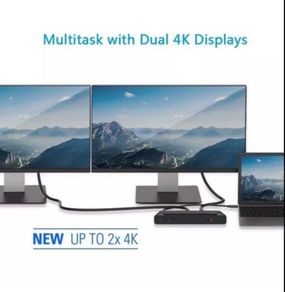 Wavlink WL-UG69PD2 USB-C Dual HDMI or DisplayPort Display 4K@60Hz 13-in-1 Universal Docking Station with 100W Power supply Apple dell