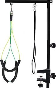 Foldable Pet Grooming Arm with Clamp, Dog Grooming Loop Noose & Two No Sit Haunch Holder, 35.5" Height Adjustment Grooming Arm for Large and Small Dogs (FREE POSTAGE)