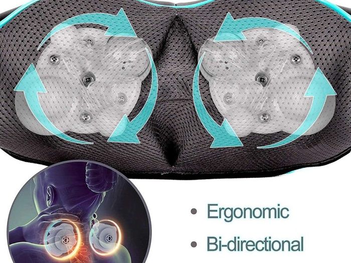 Shiatsu Back Neck and Shoulder Massager with Heat  Deep Tissue 3D Kneading Pillow Massager for Neck, Back, Shoulders, Foot, Legs Electric Full Body Massage, Relieve Muscle pain - Office, Home & Car