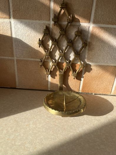 Vintage Solid brass sconce Wall Mount Pillar Candle holder