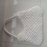 Vintage White Textile Summer/Holiday/Beach Shoulder Bag. Image 2