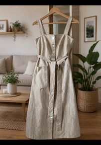 dress Bnwt size 10 linen midi dress with belt