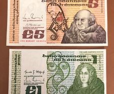 Two Irish Punt Notes