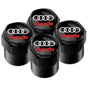 4PCS Tyre Valve Caps, Car Tyre Caps Compatible with Audi A1 A3 RS3 A4 A5 A6 A7 RS7 A8 Q3 Q5 Q7 R8, Leak-Proof Dust Caps for Car Tyres