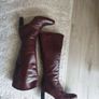 Lottusse Burgundy Brown Leather Knee High Boots Size Uk 6,5 Image 9