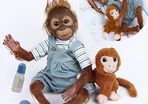 Reborn Monkey Blue or Pink