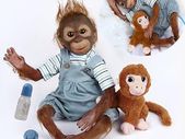 Reborn Monkey Blue or Pink